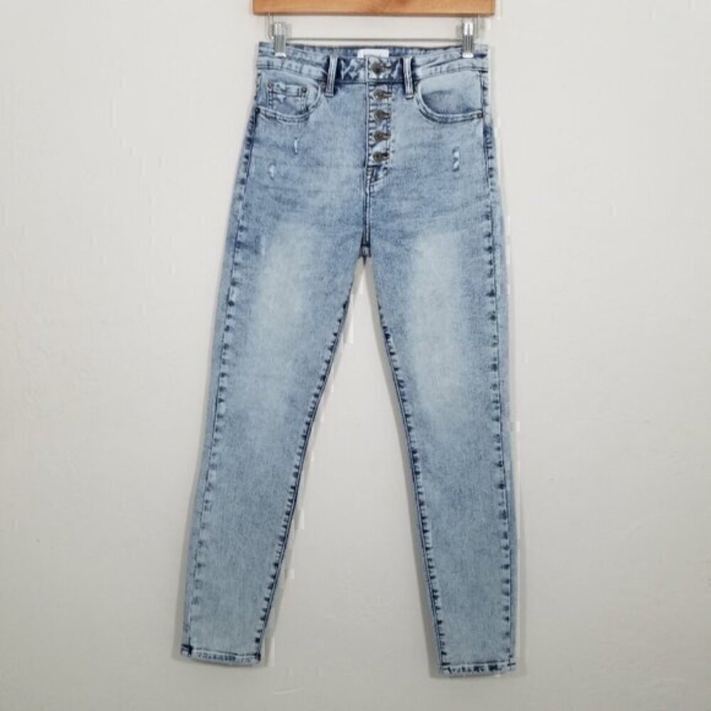 Pistola Button Fly Super Stretch Skinny Jeans Blue Size 27